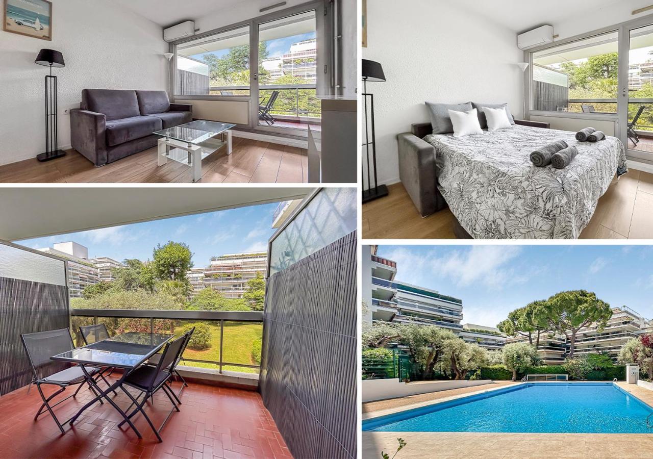 Joli Studio 4Pers Piscine Tout Confort Juan-les-Pins Bagian luar foto